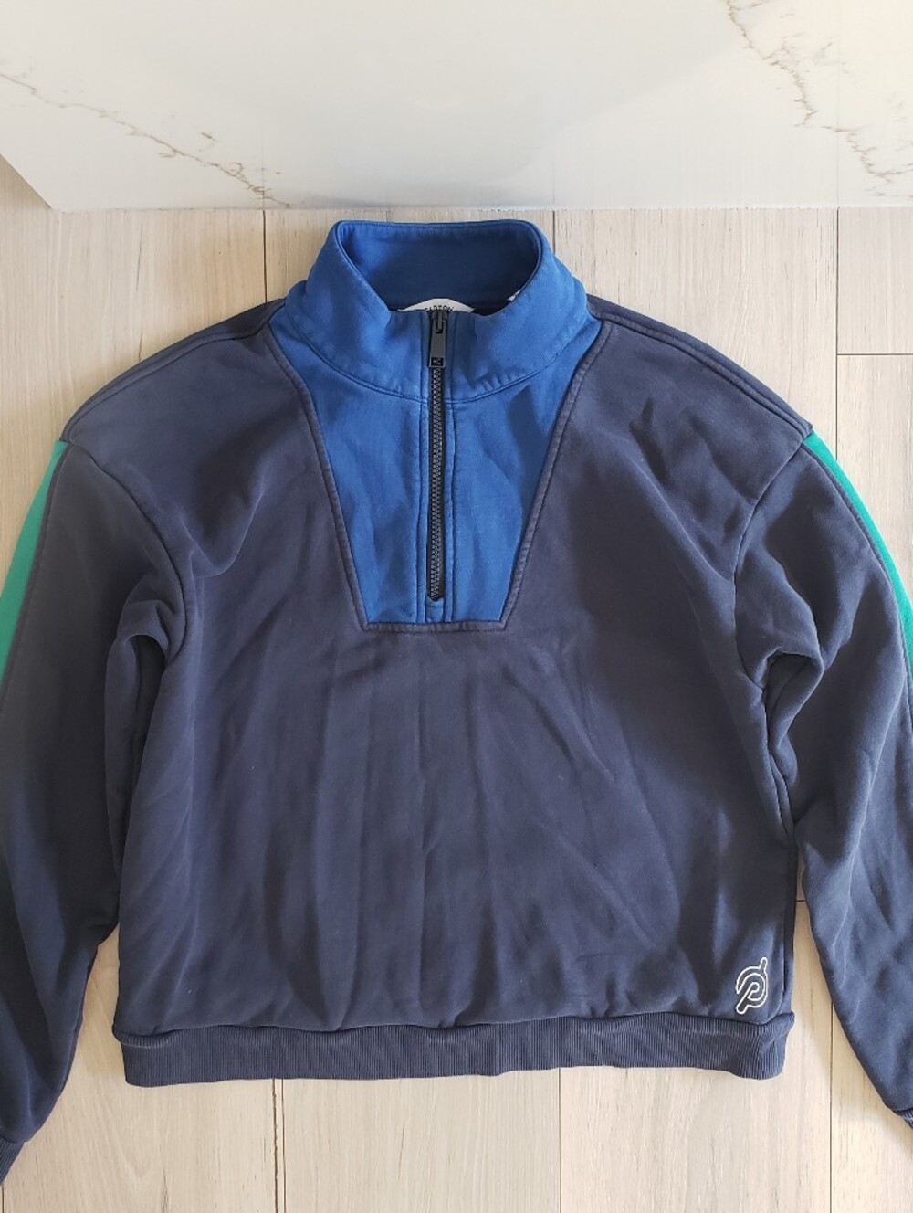 Peloton Navy and Blue Zip-Front Pullover